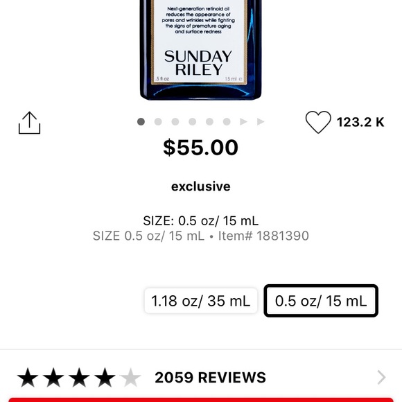 Sunday Riley Luna Night Oil (retail value $20) - Picture 4 of 4